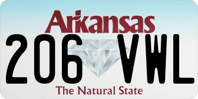 AR license plate 206VWL