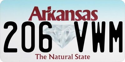 AR license plate 206VWM