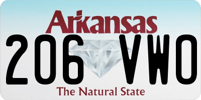 AR license plate 206VWO