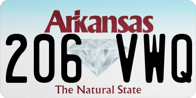 AR license plate 206VWQ