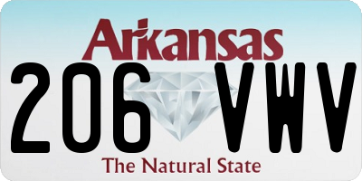 AR license plate 206VWV