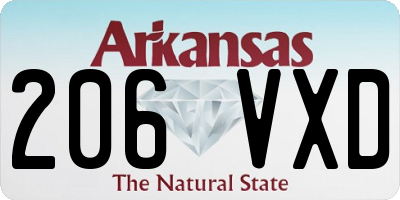 AR license plate 206VXD