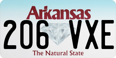 AR license plate 206VXE