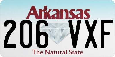 AR license plate 206VXF
