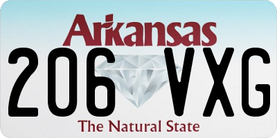 AR license plate 206VXG
