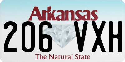 AR license plate 206VXH