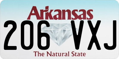 AR license plate 206VXJ