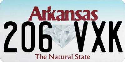 AR license plate 206VXK