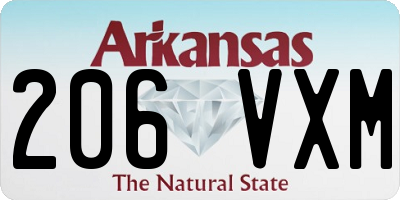 AR license plate 206VXM