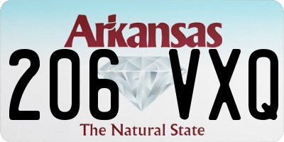 AR license plate 206VXQ