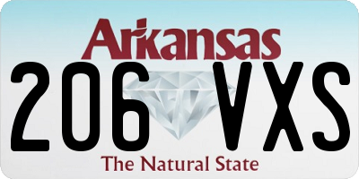 AR license plate 206VXS