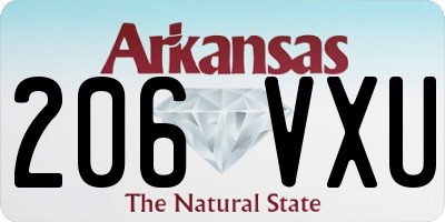 AR license plate 206VXU