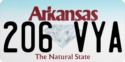 AR license plate 206VYA