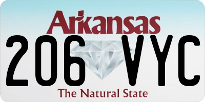 AR license plate 206VYC