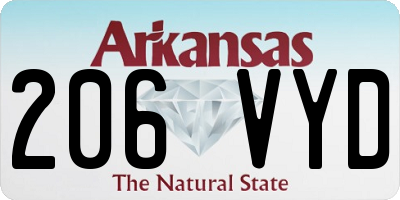 AR license plate 206VYD