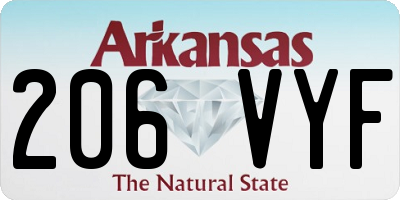AR license plate 206VYF