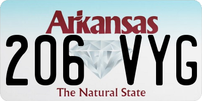 AR license plate 206VYG