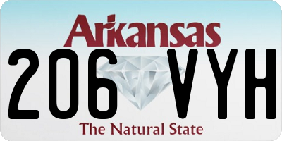 AR license plate 206VYH