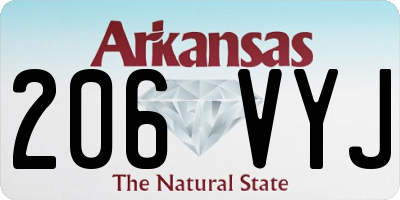 AR license plate 206VYJ