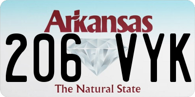 AR license plate 206VYK