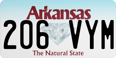 AR license plate 206VYM