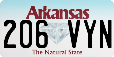 AR license plate 206VYN