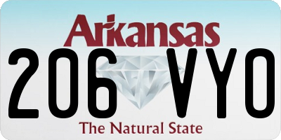 AR license plate 206VYO
