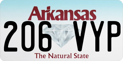 AR license plate 206VYP