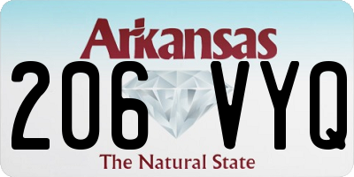 AR license plate 206VYQ