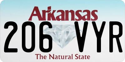 AR license plate 206VYR