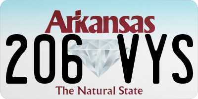 AR license plate 206VYS