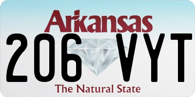 AR license plate 206VYT