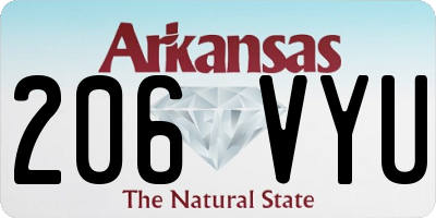 AR license plate 206VYU