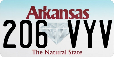 AR license plate 206VYV