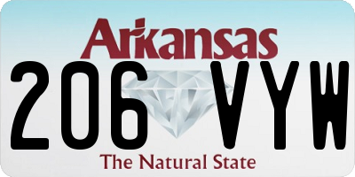AR license plate 206VYW