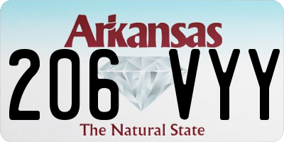 AR license plate 206VYY