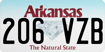 AR license plate 206VZB