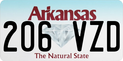 AR license plate 206VZD