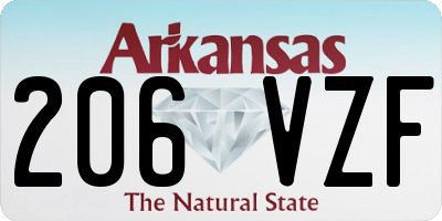 AR license plate 206VZF