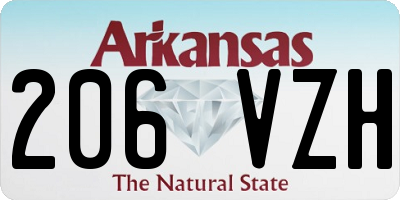 AR license plate 206VZH