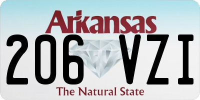 AR license plate 206VZI