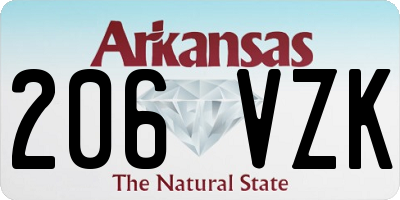 AR license plate 206VZK