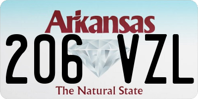 AR license plate 206VZL