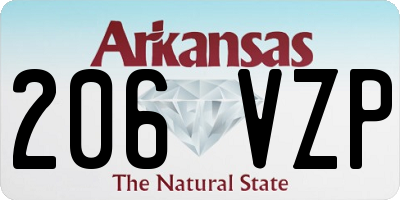 AR license plate 206VZP