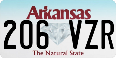 AR license plate 206VZR