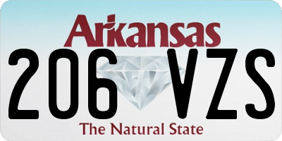 AR license plate 206VZS