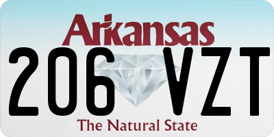 AR license plate 206VZT