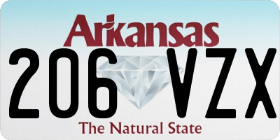 AR license plate 206VZX