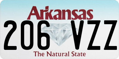 AR license plate 206VZZ