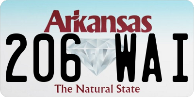 AR license plate 206WAI